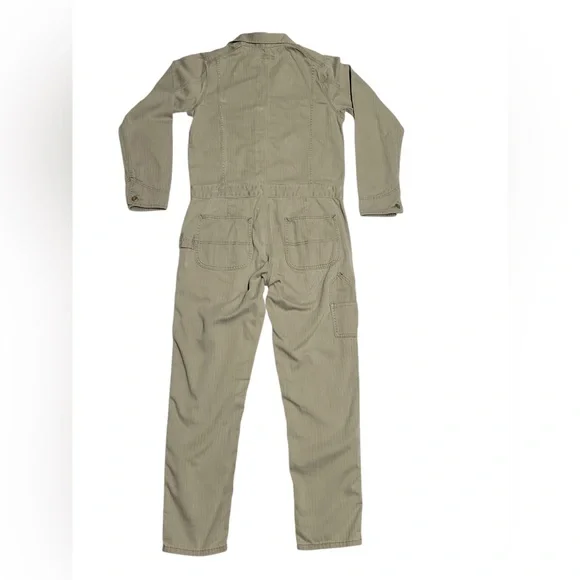 Polo Ralph Lauren Womens Olive Jumpsuit Cotton Twill Utility Long sleeve Size:4 - Picture 2 of 11
